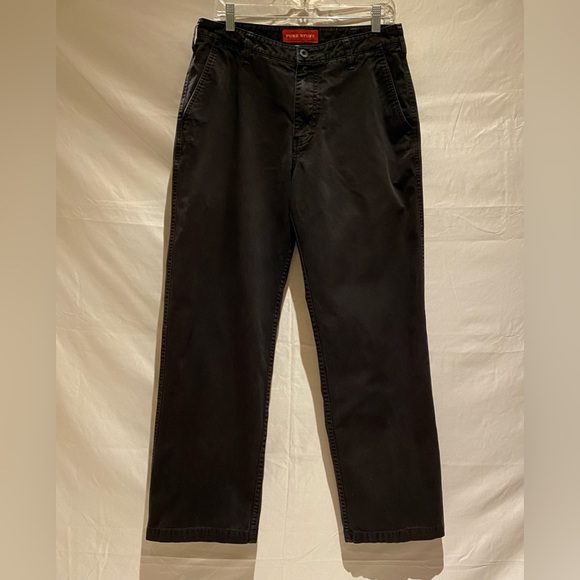 Pure Stuff Men's Black Chinos, size 32 - Picture 1 of 6